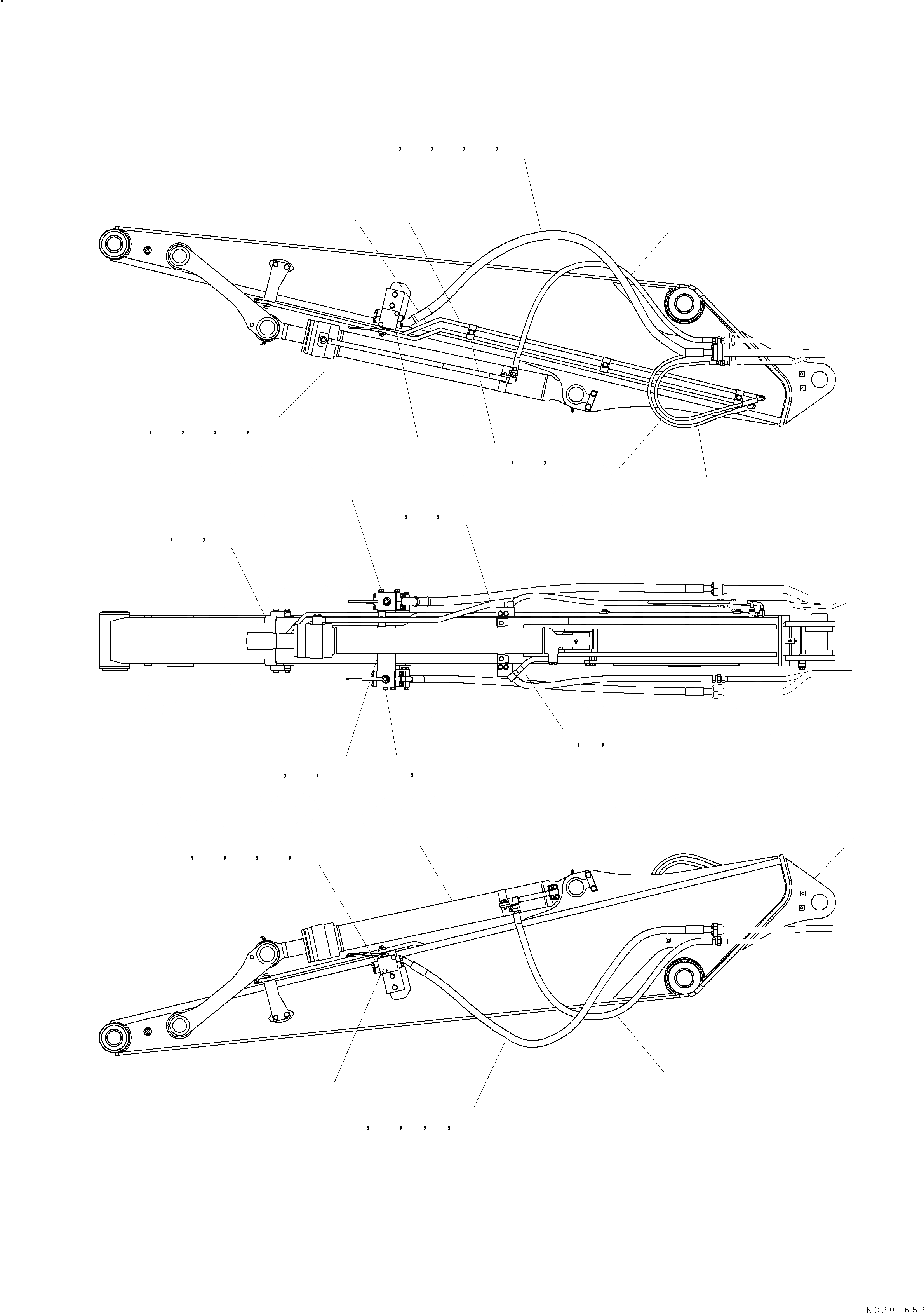 Схема запчастей Komatsu PC138US-8 2 PIECE BOOM - РУКОЯТЬ И ТРУБЫ 