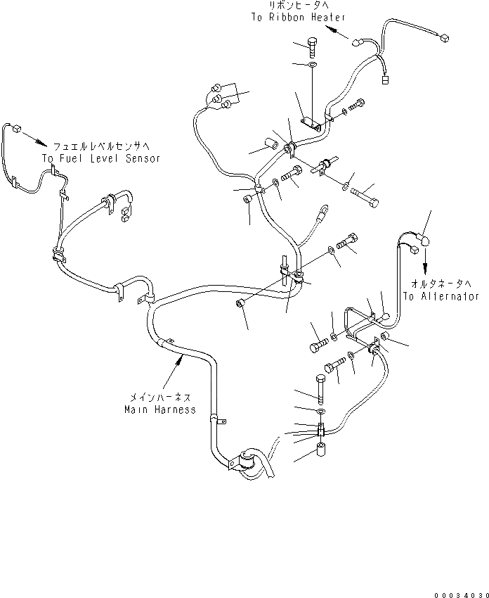 Схема запчастей Komatsu PC138US-2E - VEHICLE ЭЛЕКТР. (ОСНОВН. Э/ПРОВОДКА /) (ДЛЯ A ГЕНЕРАТОР) ЭЛЕКТРИКА