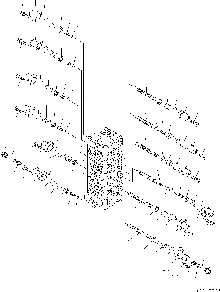 Схема запчастей Komatsu PC138US-2E - ОСНОВН. КЛАПАН (7-КЛАПАН) (/) (ДЛЯ ОТВАЛ) ОСНОВН. КОМПОНЕНТЫ И РЕМКОМПЛЕКТЫ