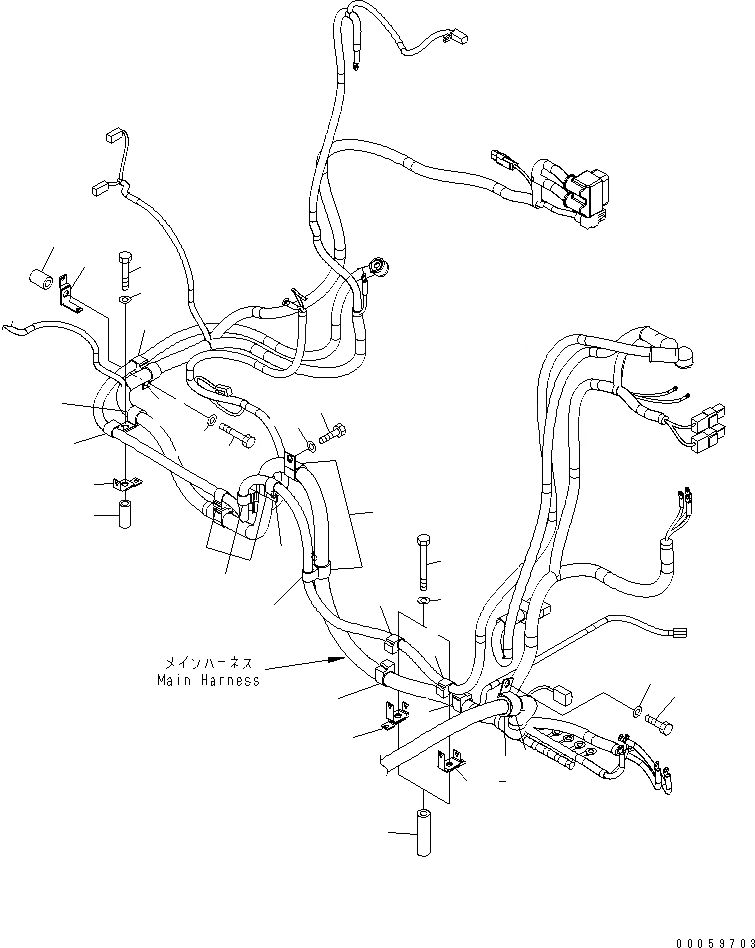 Схема запчастей Komatsu PC138US-8 - VEHICLE ЭЛЕКТР. (ОСНОВН. Э/ПРОВОДКА КРЕПЛЕНИЕ) (/) E ЭЛЕКТРИКА