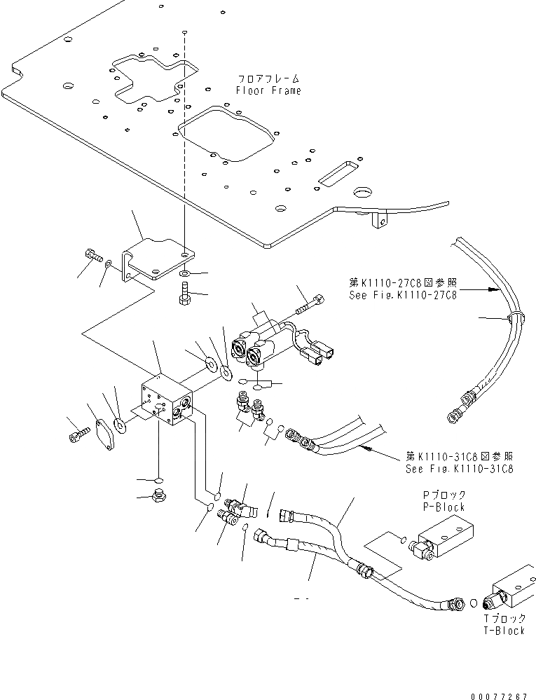 Схема запчастей Komatsu PC138US-8 - ОСНОВН. КОНСТРУКЦИЯ (КЛАПАН EPC) (ДЛЯ -НАВЕСН. ОБОРУД) (№8-) K OPERATORґS ОБСТАНОВКА И СИСТЕМА УПРАВЛЕНИЯ