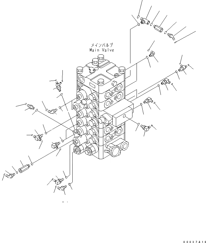 Схема запчастей Komatsu PC138US-2 - МАСЛООХЛАДИТЕЛЬ ЛИНИЯ ГИДРАВЛИКА