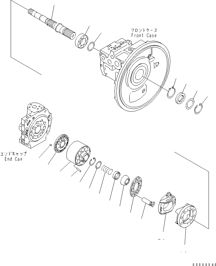 Схема запчастей Komatsu PC138US-2 - ОСНОВН. НАСОС (/8) ОСНОВН. КОМПОНЕНТЫ И РЕМКОМПЛЕКТЫ