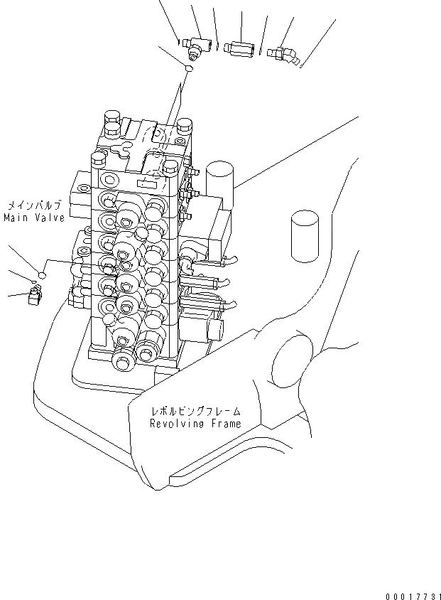 Схема запчастей Komatsu PC138US-2-AC - РУКОЯТЬ CRANE (КЛАПАН МЕХАНИЗМ) (MULTI) СПЕЦ. ОПЦИИ