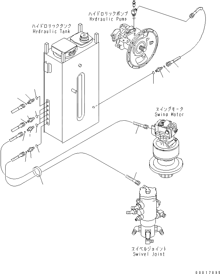 Схема запчастей Komatsu PC138USLC-2 - ВОЗВРАТН. ЛИНИЯ ГИДРАВЛИКА
