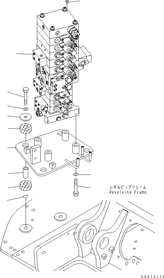 Схема запчастей Komatsu PC138US-8 - ОСНОВН. КЛАПАН (ДЛЯ ОТВАЛ) (ДВОЙН. OFFSET СТРЕЛА СПЕЦ-Я.)(№-) ГИДРАВЛИКА