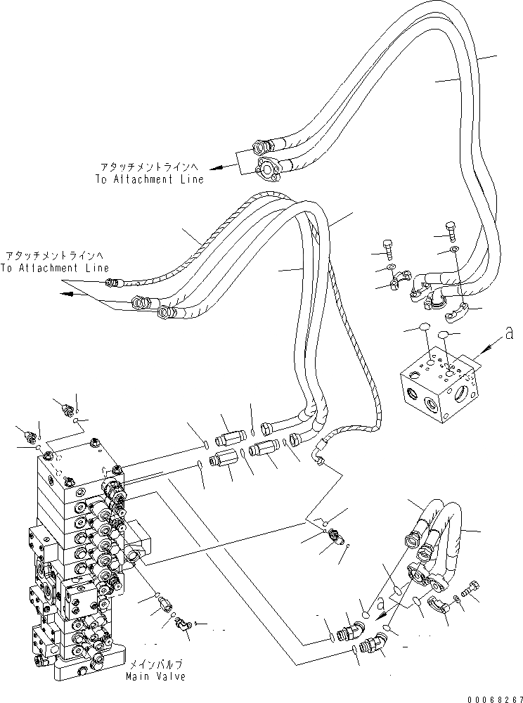 Схема запчастей Komatsu PC138US-8 - НАВЕСНОЕ ОБОРУД-Е (ДЛЯ ABLE - AVAIL ДЛЯ РЕГУЛИР. -ЧАСТИS СТРЕЛА)(№-) ГИДРАВЛИКА