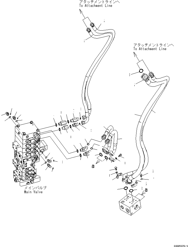 Схема запчастей Komatsu PC138US-8 - НАВЕСНОЕ ОБОРУД-Е (ДЛЯ -НАВЕСН. ОБОРУД И KUK OFFSET СТРЕЛА СПЕЦ-Я. СТУПЕНИ)(№7-) ГИДРАВЛИКА