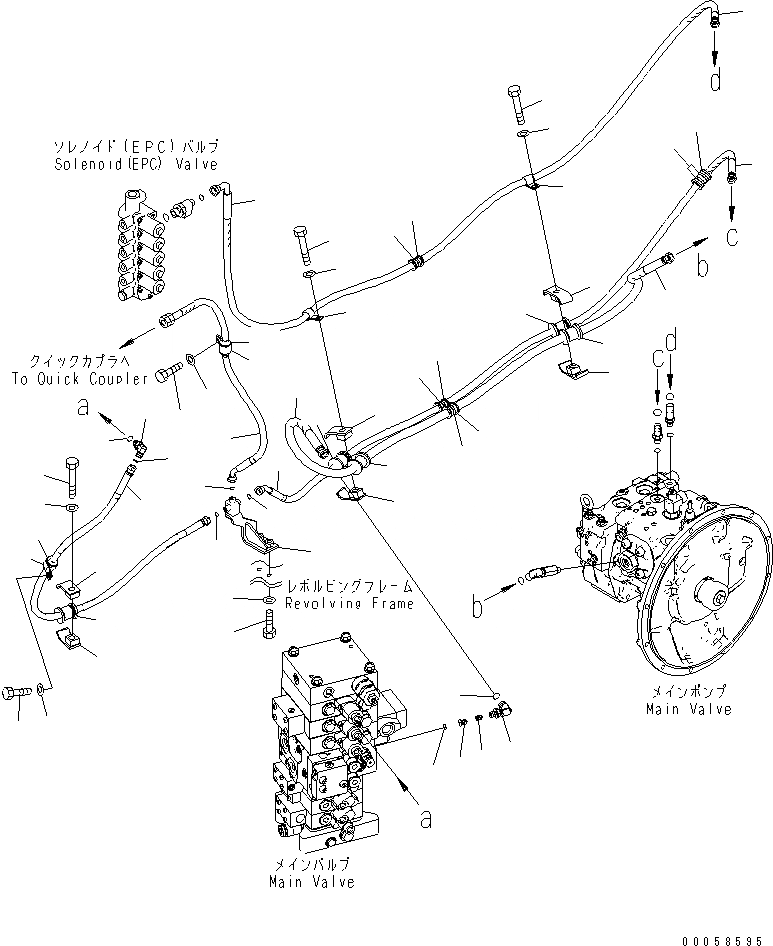 Схема запчастей Komatsu PC138US-8 - L.S. ЛИНИЯ (ДЛЯ ЕС)(№-) ГИДРАВЛИКА
