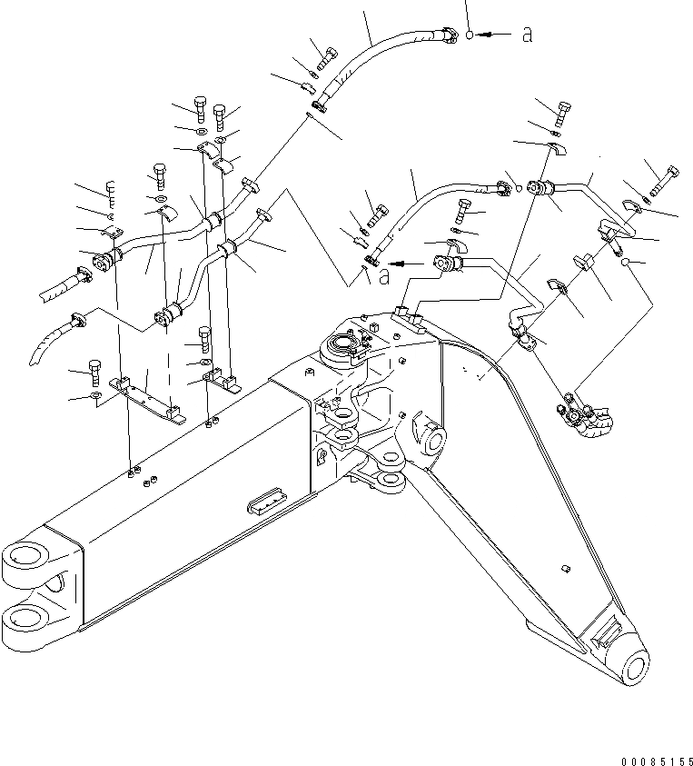 Схема запчастей Komatsu PC138US-8 - СТРЕЛА (-НАВЕСНОЕ ОБОРУД-Е) (ДВОЙН. OFFSET СТРЕЛА СПЕЦ-Я. СТУПЕНИ)(№7-) РАБОЧЕЕ ОБОРУДОВАНИЕ