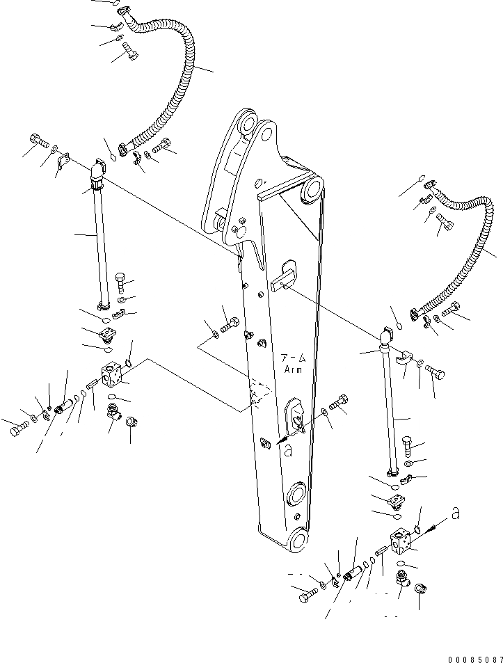 Схема запчастей Komatsu PC138US-8 - РУКОЯТЬ (ДОПОЛН. ЛИНИЯ) (ДВОЙН. OFFSET СТРЕЛА СПЕЦ-Я. СТУПЕНИ)(№7-) РАБОЧЕЕ ОБОРУДОВАНИЕ