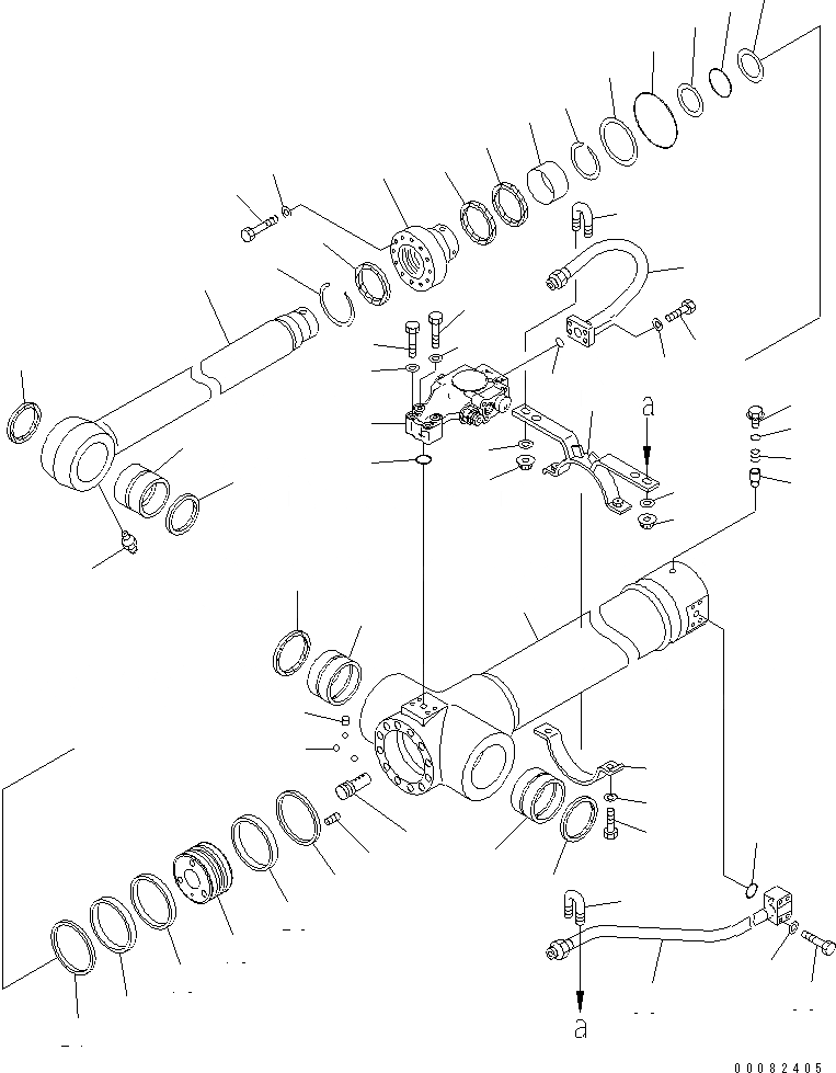 Схема запчастей Komatsu PC138US-8 - ЦИЛИНДР РУКОЯТИ(ВНУТР. ЧАСТИ) (KUK OFFSET СТРЕЛА СПЕЦ-Я.)(№-) ОСНОВН. КОМПОНЕНТЫ И РЕМКОМПЛЕКТЫ