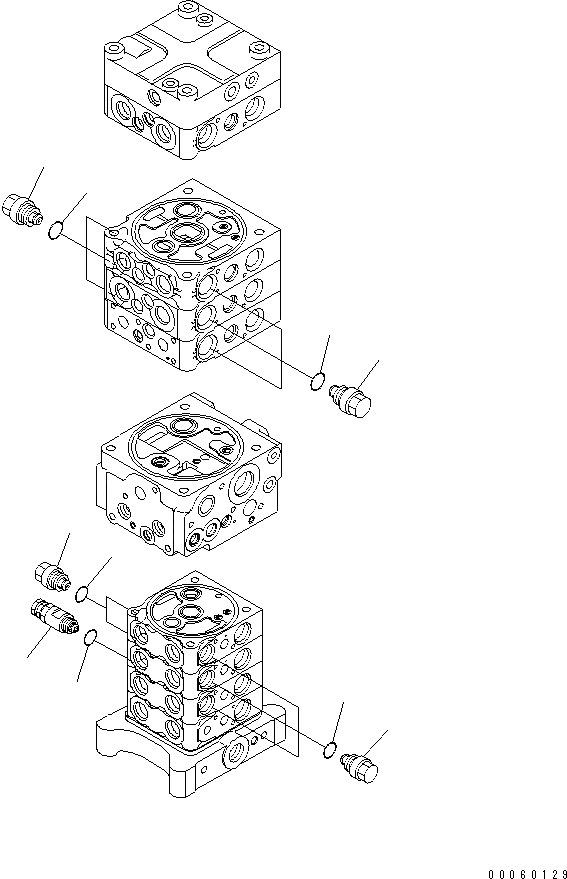 Схема запчастей Komatsu PC138US-8 - ОСНОВН. КЛАПАН (-НАВЕСН. ОБОРУД) (ОТВАЛ) (/7)(№-) ОСНОВН. КОМПОНЕНТЫ И РЕМКОМПЛЕКТЫ
