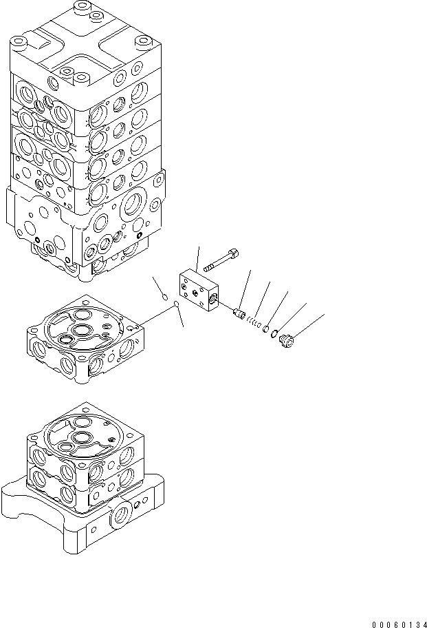 Схема запчастей Komatsu PC138US-8 - ОСНОВН. КЛАПАН (-НАВЕСН. ОБОРУД) (ОТВАЛ) (/7)(№-) ОСНОВН. КОМПОНЕНТЫ И РЕМКОМПЛЕКТЫ