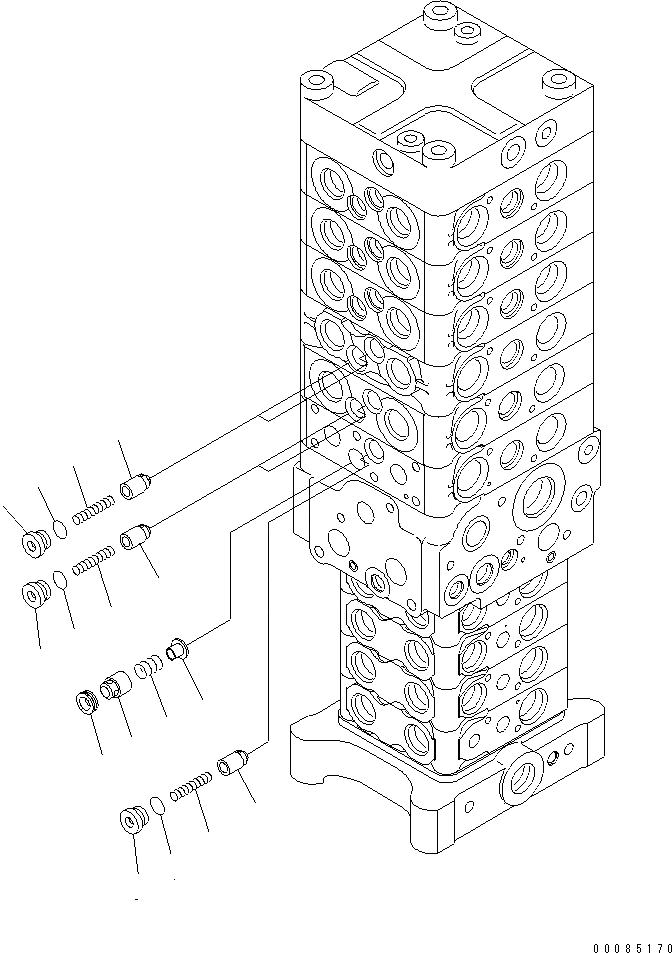 Схема запчастей Komatsu PC138US-8 - ОСНОВН. КЛАПАН (ДЛЯ -НАВЕСН. ОБОРУД И ОТВАЛ) (KUK OFFSET СТРЕЛА СПЕЦ-Я. СТУПЕНИ) (/)(№7-) ОСНОВН. КОМПОНЕНТЫ И РЕМКОМПЛЕКТЫ