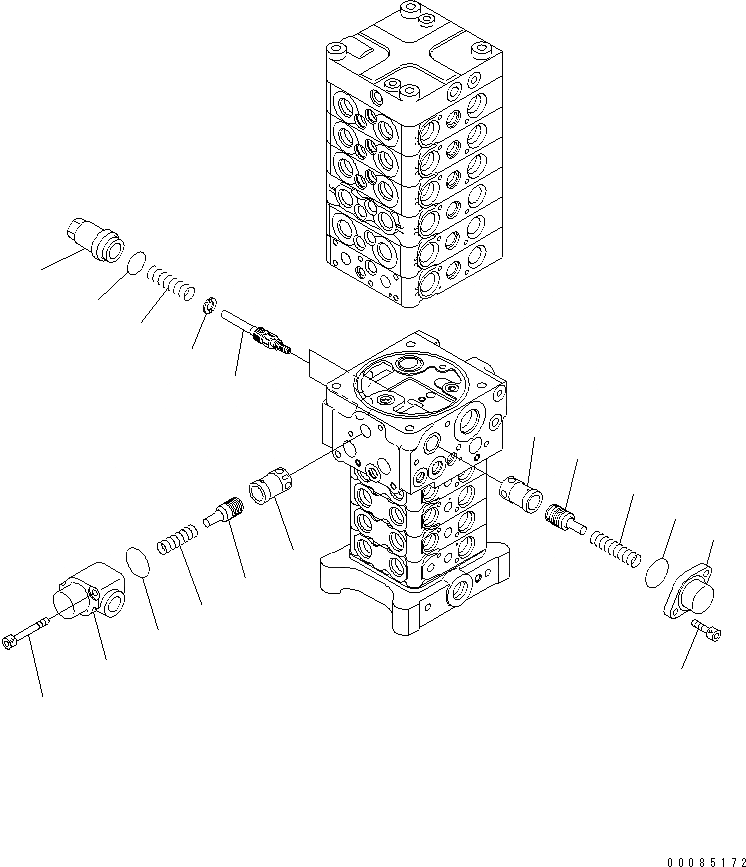 Схема запчастей Komatsu PC138US-8 - ОСНОВН. КЛАПАН (ДЛЯ -НАВЕСН. ОБОРУД И ОТВАЛ) (KUK OFFSET СТРЕЛА СПЕЦ-Я. СТУПЕНИ) (7/)(№7-) ОСНОВН. КОМПОНЕНТЫ И РЕМКОМПЛЕКТЫ