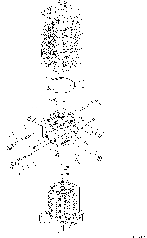 Схема запчастей Komatsu PC138US-8 - ОСНОВН. КЛАПАН (ДЛЯ -НАВЕСН. ОБОРУД И ОТВАЛ) (KUK OFFSET СТРЕЛА СПЕЦ-Я. СТУПЕНИ) (8/)(№7-) ОСНОВН. КОМПОНЕНТЫ И РЕМКОМПЛЕКТЫ