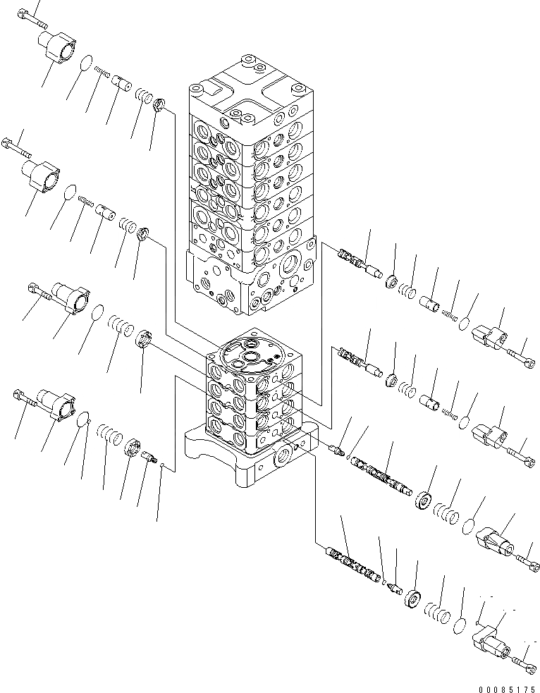 Схема запчастей Komatsu PC138US-8 - ОСНОВН. КЛАПАН (ДЛЯ -НАВЕСН. ОБОРУД И ОТВАЛ) (KUK OFFSET СТРЕЛА СПЕЦ-Я. СТУПЕНИ) (/)(№7-) ОСНОВН. КОМПОНЕНТЫ И РЕМКОМПЛЕКТЫ
