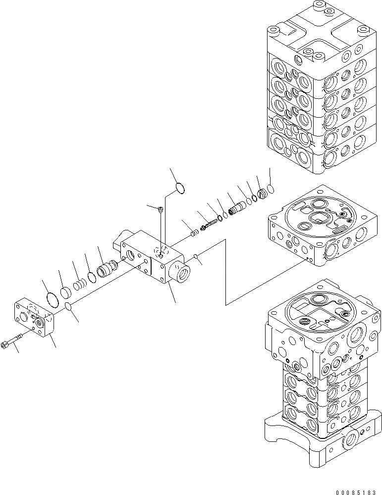 Схема запчастей Komatsu PC138US-8 - ОСНОВН. КЛАПАН (ДЛЯ -НАВЕСН. ОБОРУД И ОТВАЛ) (KUK OFFSET СТРЕЛА СПЕЦ-Я. СТУПЕНИ) (8/)(№7-) ОСНОВН. КОМПОНЕНТЫ И РЕМКОМПЛЕКТЫ