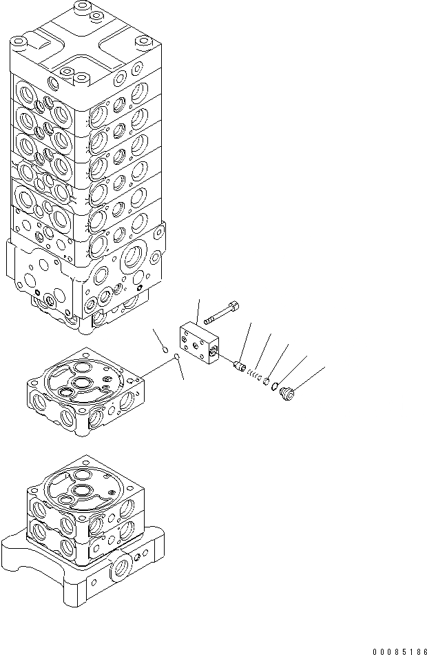 Схема запчастей Komatsu PC138US-8 - ОСНОВН. КЛАПАН (ДЛЯ -НАВЕСН. ОБОРУД И ОТВАЛ) (KUK OFFSET СТРЕЛА СПЕЦ-Я. СТУПЕНИ) (/)(№7-) ОСНОВН. КОМПОНЕНТЫ И РЕМКОМПЛЕКТЫ
