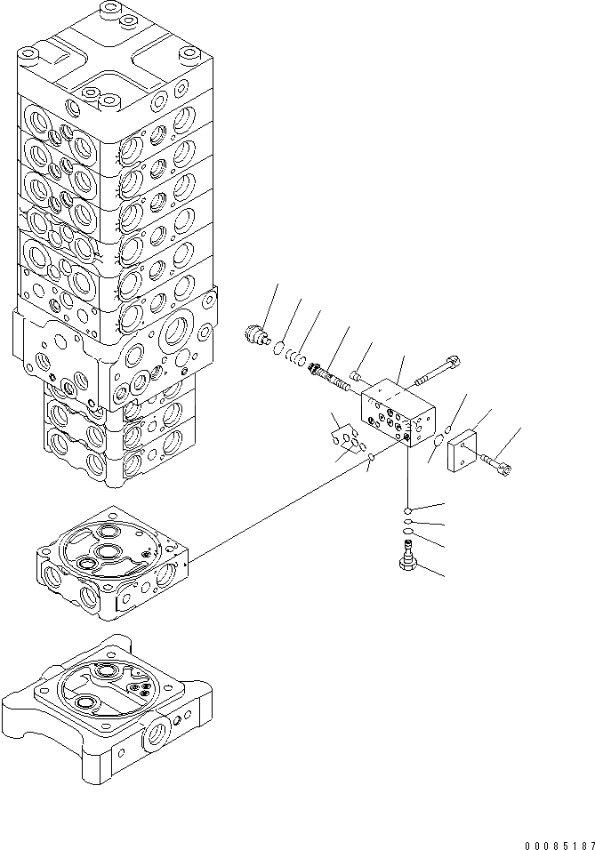 Схема запчастей Komatsu PC138US-8 - ОСНОВН. КЛАПАН (ДЛЯ -НАВЕСН. ОБОРУД И ОТВАЛ) (KUK OFFSET СТРЕЛА СПЕЦ-Я. СТУПЕНИ) (/)(№7-) ОСНОВН. КОМПОНЕНТЫ И РЕМКОМПЛЕКТЫ