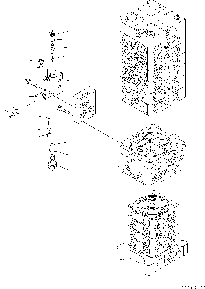 Схема запчастей Komatsu PC138US-8 - ОСНОВН. КЛАПАН (ДЛЯ -НАВЕСН. ОБОРУД И ОТВАЛ) (KUK OFFSET СТРЕЛА СПЕЦ-Я. СТУПЕНИ) (/)(№7-) ОСНОВН. КОМПОНЕНТЫ И РЕМКОМПЛЕКТЫ
