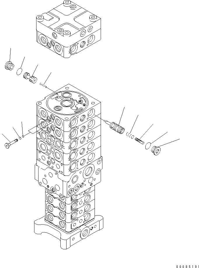 Схема запчастей Komatsu PC138US-8 - ОСНОВН. КЛАПАН (ДЛЯ -НАВЕСН. ОБОРУД И ОТВАЛ) (KUK OFFSET СТРЕЛА СПЕЦ-Я. СТУПЕНИ) (/)(№7-) ОСНОВН. КОМПОНЕНТЫ И РЕМКОМПЛЕКТЫ