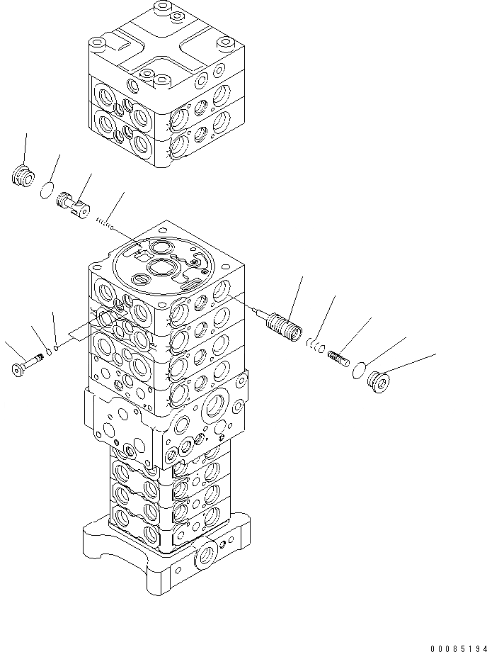 Схема запчастей Komatsu PC138US-8 - ОСНОВН. КЛАПАН (ДЛЯ -НАВЕСН. ОБОРУД И ОТВАЛ) (KUK OFFSET СТРЕЛА СПЕЦ-Я. СТУПЕНИ) (9/)(№7-) ОСНОВН. КОМПОНЕНТЫ И РЕМКОМПЛЕКТЫ
