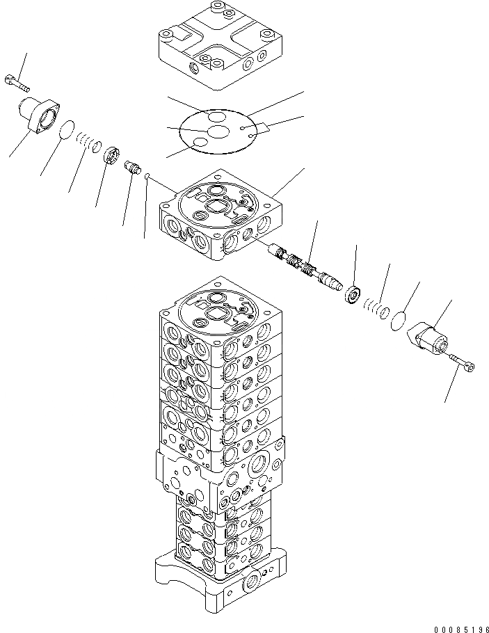 Схема запчастей Komatsu PC138US-8 - ОСНОВН. КЛАПАН (ДЛЯ -НАВЕСН. ОБОРУД И ОТВАЛ) (KUK OFFSET СТРЕЛА СПЕЦ-Я. СТУПЕНИ) (/)(№7-) ОСНОВН. КОМПОНЕНТЫ И РЕМКОМПЛЕКТЫ