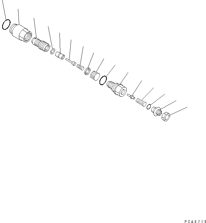 Схема запчастей Komatsu PC138US-8 - КЛАПАН БЕЗОПАСНОСТИ(№-) ОСНОВН. КОМПОНЕНТЫ И РЕМКОМПЛЕКТЫ