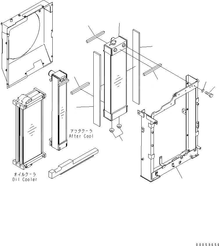 Схема запчастей Komatsu PC138USLC-8 - ОХЛАЖД-Е (РАДИАТОР И РАМА)(№-) СИСТЕМА ОХЛАЖДЕНИЯ