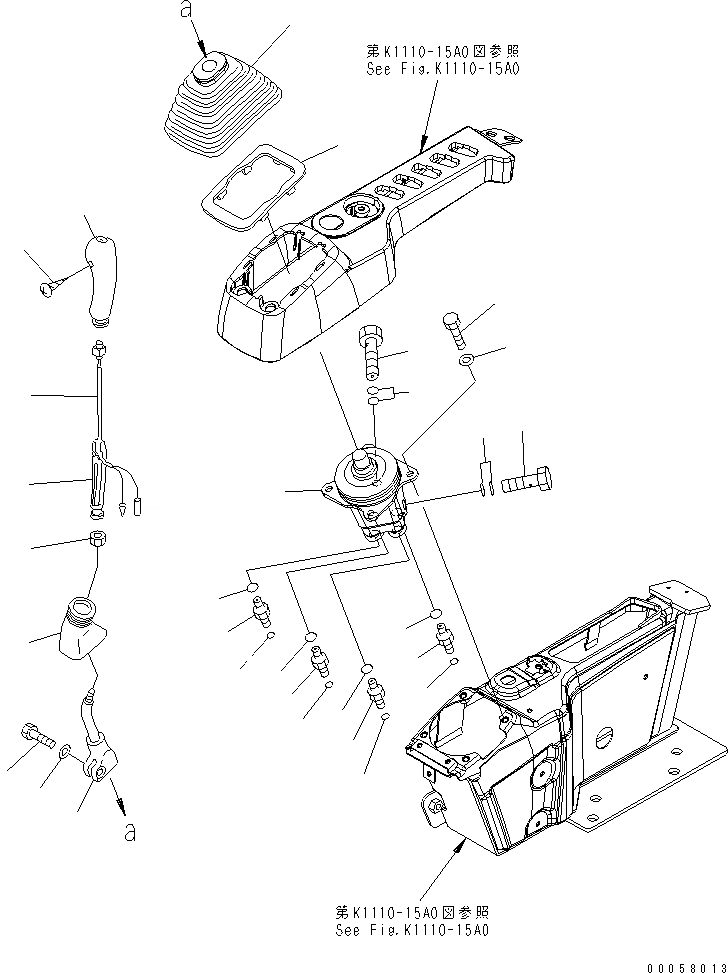 Схема запчастей Komatsu PC138USLC-8 - ОСНОВН. КОНСТРУКЦИЯ (РЫЧАГ И КЛАПАН) (ПРАВ.)(№-) КАБИНА ОПЕРАТОРА И СИСТЕМА УПРАВЛЕНИЯ