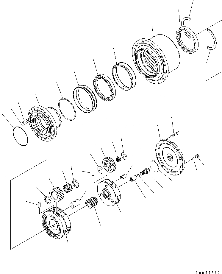 Схема запчастей Komatsu PC138USLC-8 - ХОД MTOR (GMVA ТИП) (/)(№-) ОСНОВН. КОМПОНЕНТЫ И РЕМКОМПЛЕКТЫ