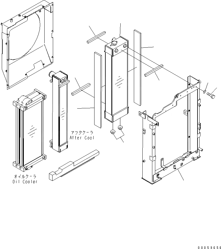 Схема запчастей Komatsu PC138US-8 - ОХЛАЖД-Е (РАДИАТОР И РАМА)(№-) СИСТЕМА ОХЛАЖДЕНИЯ