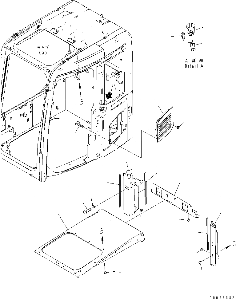 Схема запчастей Komatsu PC138US-8 - КАБИНА (КРЫША КРЫШКАAND ВПУСК ВОЗДУХА) (АНТИВАНДАЛЬН.)(№-) КАБИНА ОПЕРАТОРА И СИСТЕМА УПРАВЛЕНИЯ