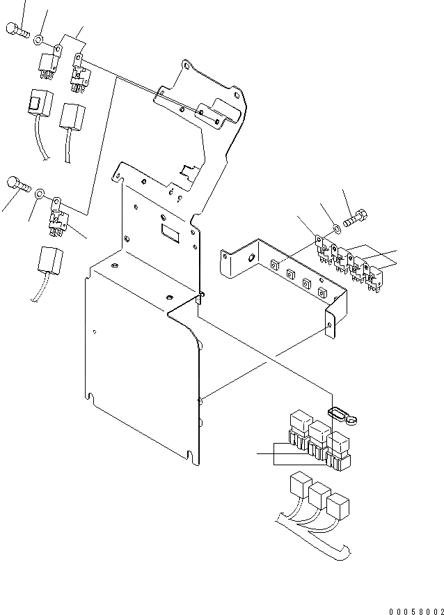 Схема запчастей Komatsu PC138US-8 - ОСНОВН. КОНСТРУКЦИЯ (РЕЛЕ И DIODE)(№-) КАБИНА ОПЕРАТОРА И СИСТЕМА УПРАВЛЕНИЯ