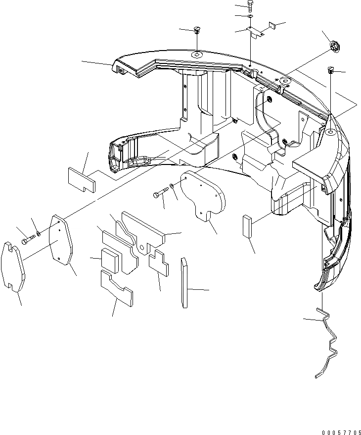 Схема запчастей Komatsu PC138US-8 - ПРОТИВОВЕС(№-) ЧАСТИ КОРПУСА
