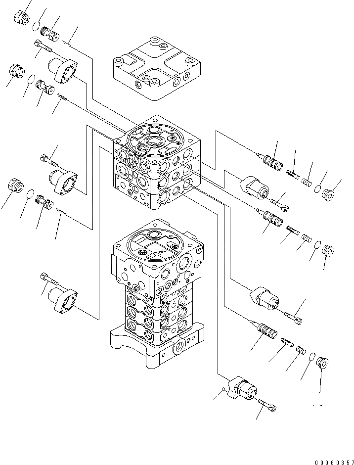 Схема запчастей Komatsu PC138US-8 - ОСНОВН. КЛАПАН (ОТВАЛ) (/)(№-) ОСНОВН. КОМПОНЕНТЫ И РЕМКОМПЛЕКТЫ