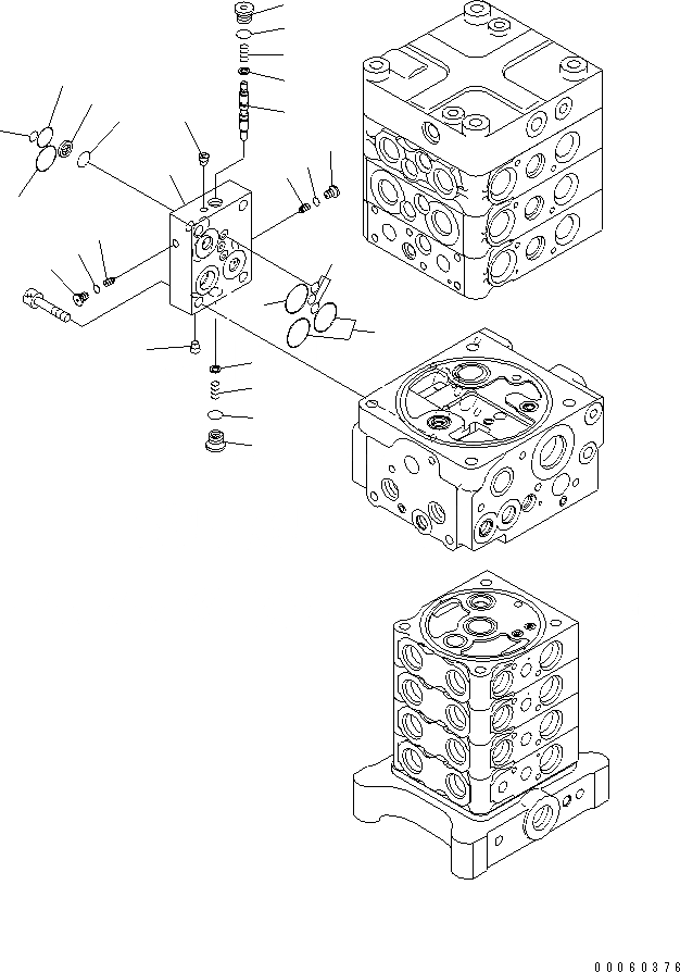 Схема запчастей Komatsu PC138US-8 - ОСНОВН. КЛАПАН (ОТВАЛ) (/)(№-) ОСНОВН. КОМПОНЕНТЫ И РЕМКОМПЛЕКТЫ