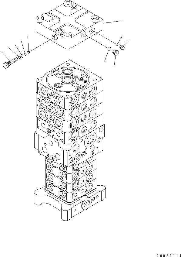 Схема запчастей Komatsu PC138US-8 - ОСНОВН. КЛАПАН (-НАВЕСН. ОБОРУД) (ОТВАЛ) (/7)(№-) ОСНОВН. КОМПОНЕНТЫ И РЕМКОМПЛЕКТЫ