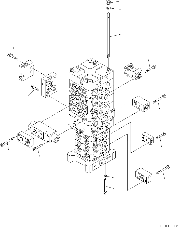 Схема запчастей Komatsu PC138US-8 - ОСНОВН. КЛАПАН (-НАВЕСН. ОБОРУД) (ОТВАЛ) (/7)(№-) ОСНОВН. КОМПОНЕНТЫ И РЕМКОМПЛЕКТЫ