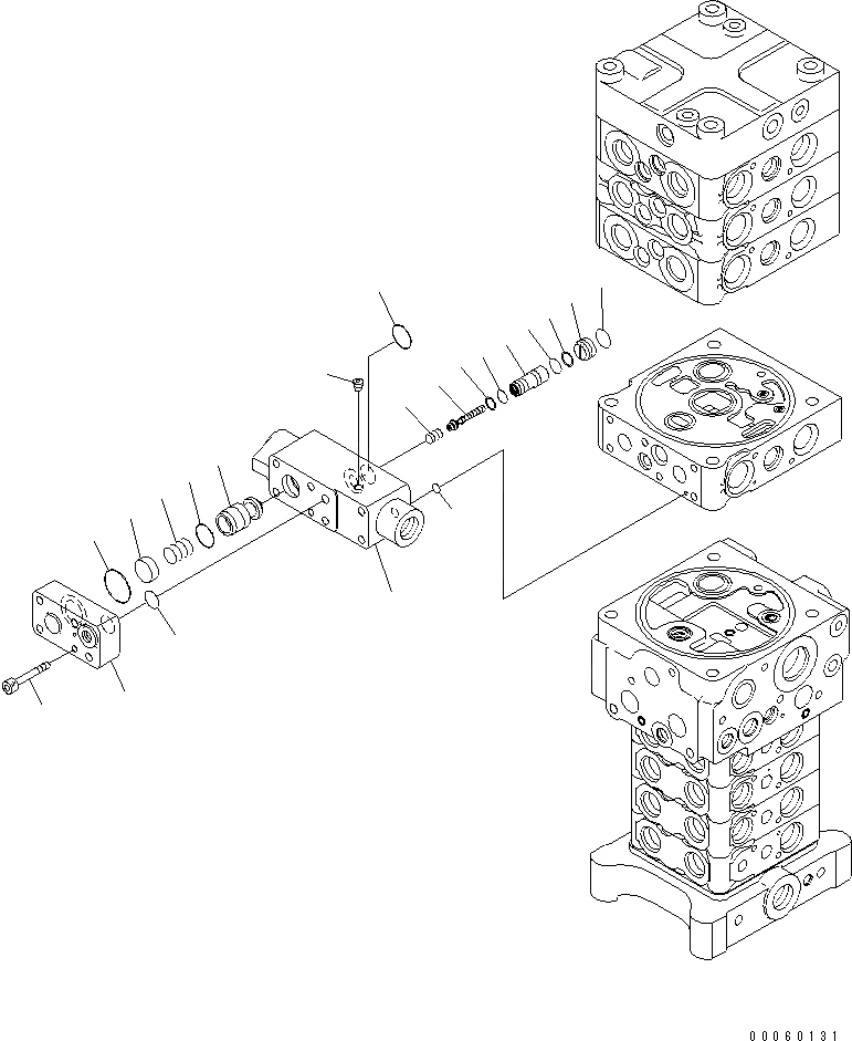 Схема запчастей Komatsu PC138US-8 - ОСНОВН. КЛАПАН (-НАВЕСН. ОБОРУД) (ОТВАЛ) (8/7)(№-) ОСНОВН. КОМПОНЕНТЫ И РЕМКОМПЛЕКТЫ