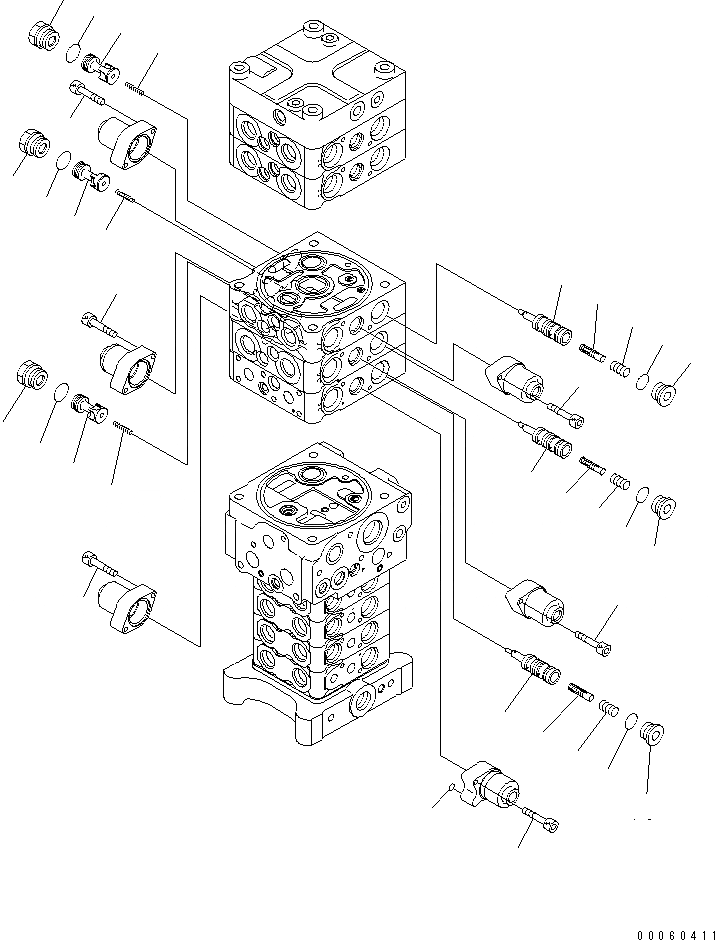 Схема запчастей Komatsu PC138US-8 - ОСНОВН. КЛАПАН (-НАВЕСН. ОБОРУД) (ОТВАЛ) (/)(№-) ОСНОВН. КОМПОНЕНТЫ И РЕМКОМПЛЕКТЫ