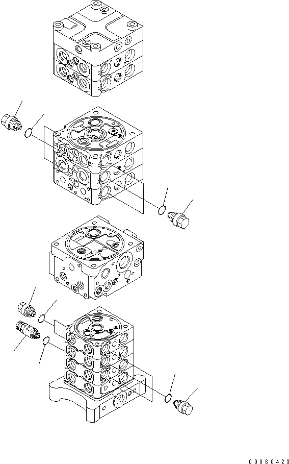 Схема запчастей Komatsu PC138US-8 - ОСНОВН. КЛАПАН (-НАВЕСН. ОБОРУД) (ОТВАЛ) (/)(№-) ОСНОВН. КОМПОНЕНТЫ И РЕМКОМПЛЕКТЫ