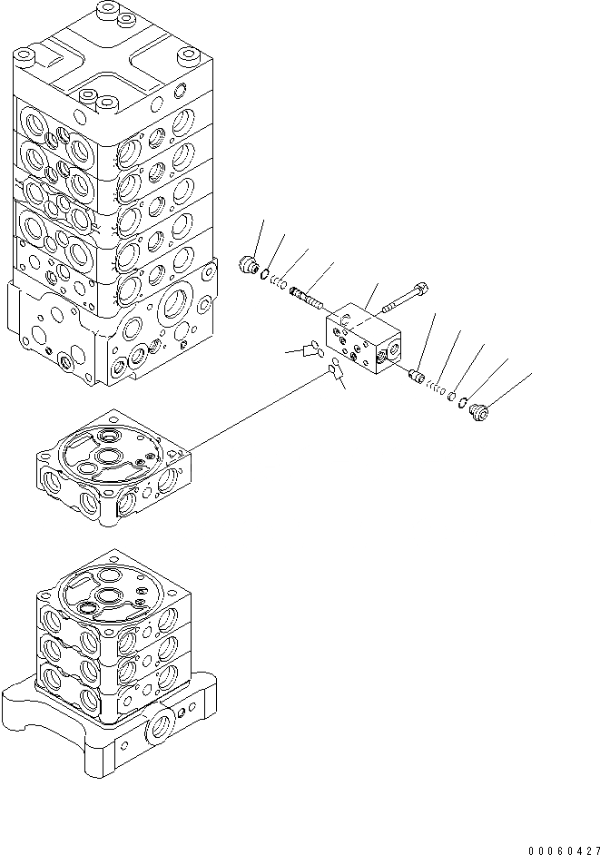 Схема запчастей Komatsu PC138US-8 - ОСНОВН. КЛАПАН (-НАВЕСН. ОБОРУД) (ОТВАЛ) (/)(№-) ОСНОВН. КОМПОНЕНТЫ И РЕМКОМПЛЕКТЫ