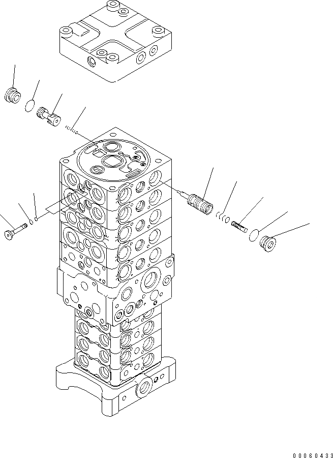 Схема запчастей Komatsu PC138US-8 - ОСНОВН. КЛАПАН (-НАВЕСН. ОБОРУД) (ОТВАЛ) (/)(№-) ОСНОВН. КОМПОНЕНТЫ И РЕМКОМПЛЕКТЫ