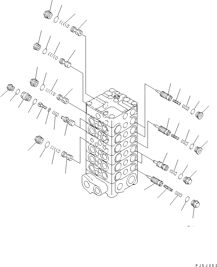 Схема запчастей Komatsu PC138USLC-2 - ОСНОВН. КЛАПАН (-КЛАПАН) (/) ОСНОВН. КОМПОНЕНТЫ И РЕМКОМПЛЕКТЫ