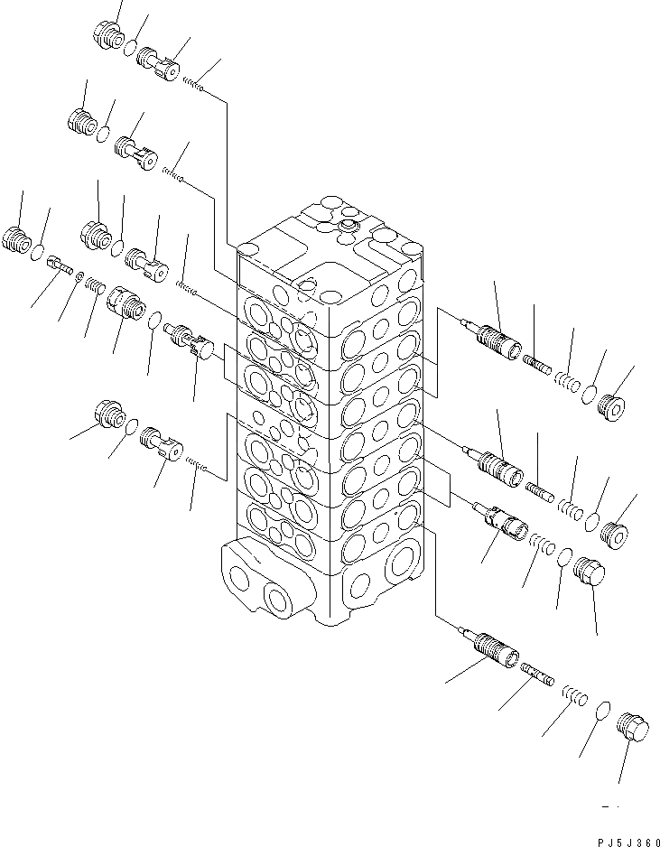 Схема запчастей Komatsu PC138USLC-2 - ОСНОВН. КЛАПАН (7-КЛАПАН) (/) (ДЛЯ НАВЕСН. ОБОРУД.) ОСНОВН. КОМПОНЕНТЫ И РЕМКОМПЛЕКТЫ