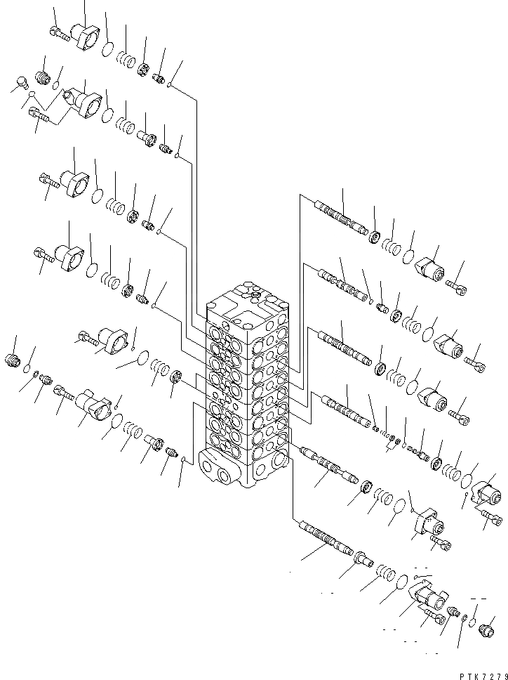 Схема запчастей Komatsu PC138USLC-2 - ОСНОВН. КЛАПАН (8-КЛАПАН) (/) (ДЛЯ НАВЕСН. ОБОРУД И ОТВАЛ)(№9-) ОСНОВН. КОМПОНЕНТЫ И РЕМКОМПЛЕКТЫ
