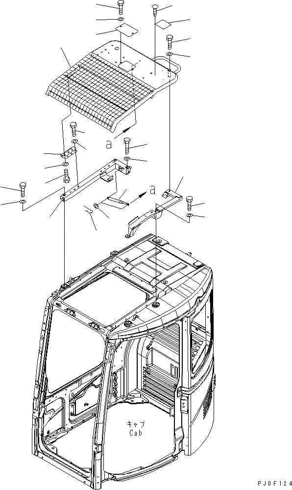 Схема запчастей Komatsu PC138US-2 - ВЕРХН. ЗАЩИТА (СПЕЦ-Я ДЛЯ РАЗРУШ. ЗДАНИЙ)(№-) КАБИНА ОПЕРАТОРА И СИСТЕМА УПРАВЛЕНИЯ